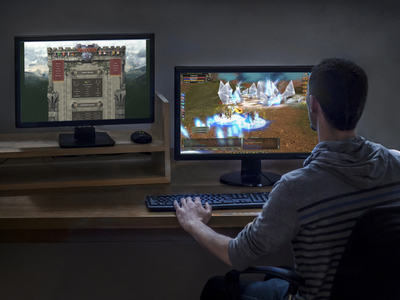 Gaming project shown on desktop monitors